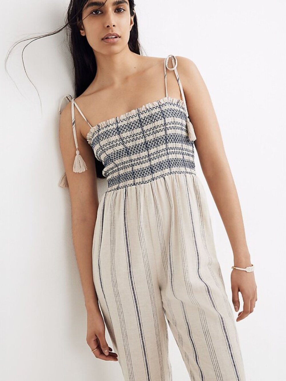 Madewell Smocked Cami Jumpsuit - Large - Picture 2 of 9